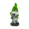 thumbnail image 2 of Solar-Powered Resin Gnome Dwarf Garden Decor Light - Cute Statue Craft Yard Patio Decor, Solar Rechargeable LED, Durable Weatherproof, Perfect for Outdoor Home Garden Night, Green, 1pc, 2 of 9