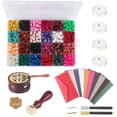 thumbnail image 1 of Juego De Sellos De Pintura De Fuego Retro, Kit De Cera De Sellado, Cera De Sellado De Pintura Retro Con Horno De Fusión, Cuentas De Cera De 24 Colores, Cera De Sellado De Pintura Advancent HA017153-00, 1 of 5