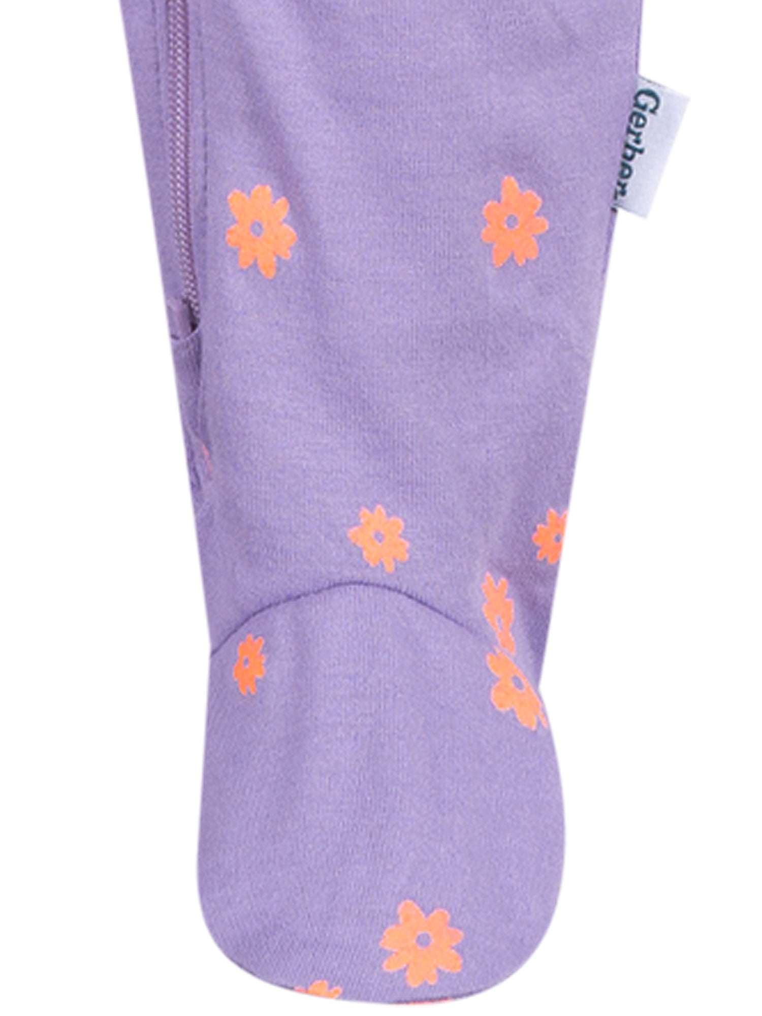 Gerber Baby Girl 2-Way Zipper Cotton Sleep 'N Play Footed Pajamas, 2-Pack, Sizes Newborn - 3/6 Months