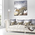 thumbnail image 3 of Designart Leopard on Tree under Cloudy Sky - African Wall Throw Pillow - 16x16, 3 of 5