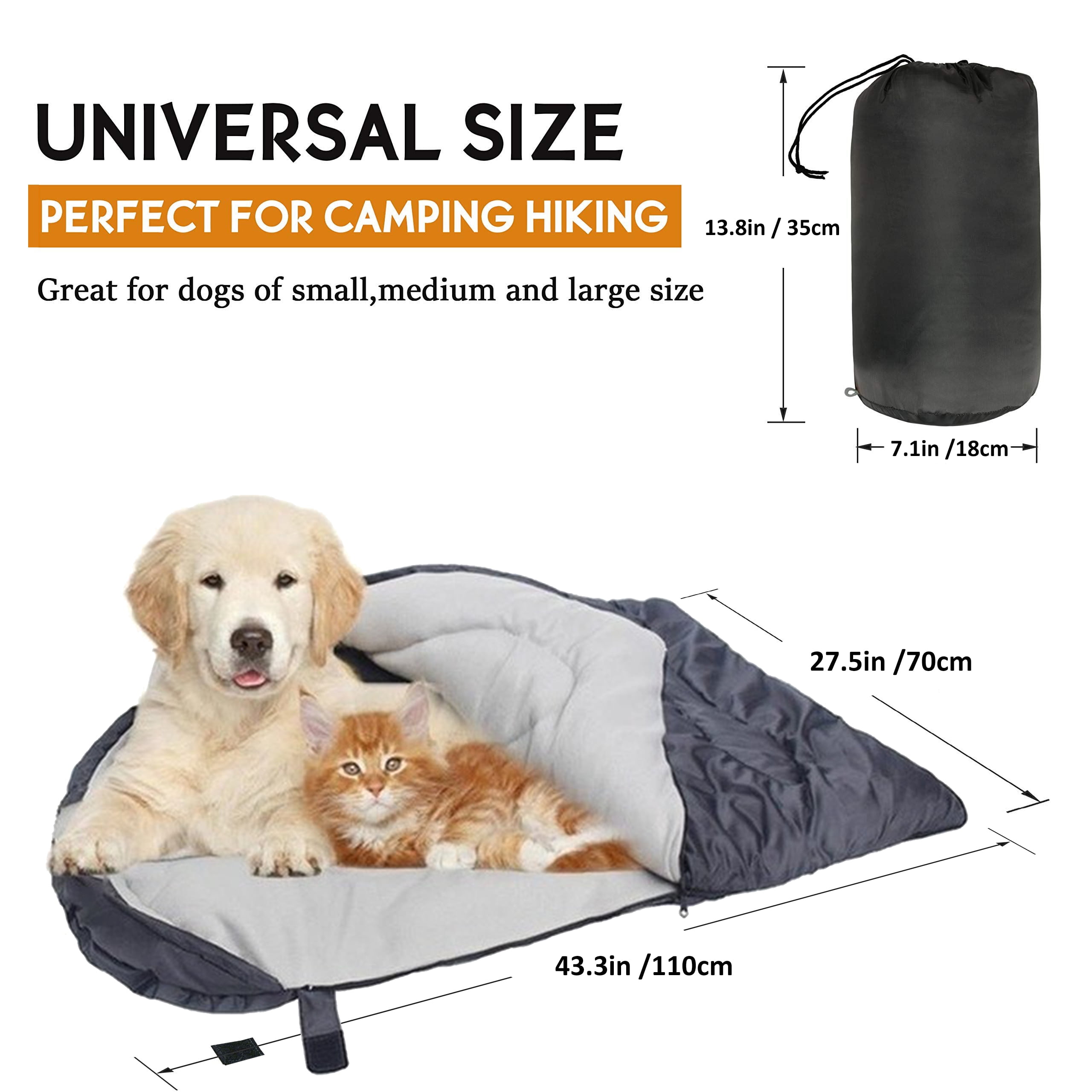 Dog Bed Sleeping Bag for Pet Warm Travel Bag Pet Sleeping Bag Backpack Portable Lightweight Dog Travel Bed Mattress Pets Mat for Traveling Camping Hiking Outdoor Indoor