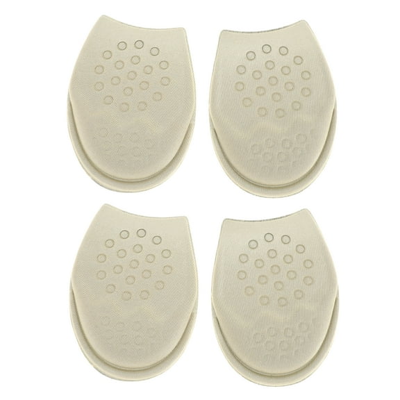 Unique Bargains 2 Pairs Soft Round Head Shock-absorbing Forefoot Insole Pads Apricot
