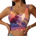 thumbnail image 1 of Balery Sunset Cloud Corgi Sujetadores deportivos con espalda cruzada para mujer, acolchados, sin costuras, de alto impacto, ideales para yoga, gimnasio, entrenamiento y fitness.-XX-Large, 1 of 8