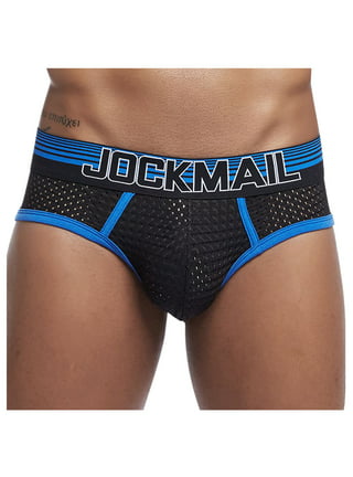 Sksloeg Men's Athletic Male Underwear Jockstrap Briefs Supporters G-Strings Thongs Royal Blue L,(2Pcs), Women's, Size: Large