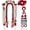 Black, Red, variant on Natonhi 18 Pcs Graduation Leis Class of 2026 Double Braided Ribbon Money Lei Kit Graduation Candy Lei Necklace Gift Party Favor for Women Men(Blue, White)
