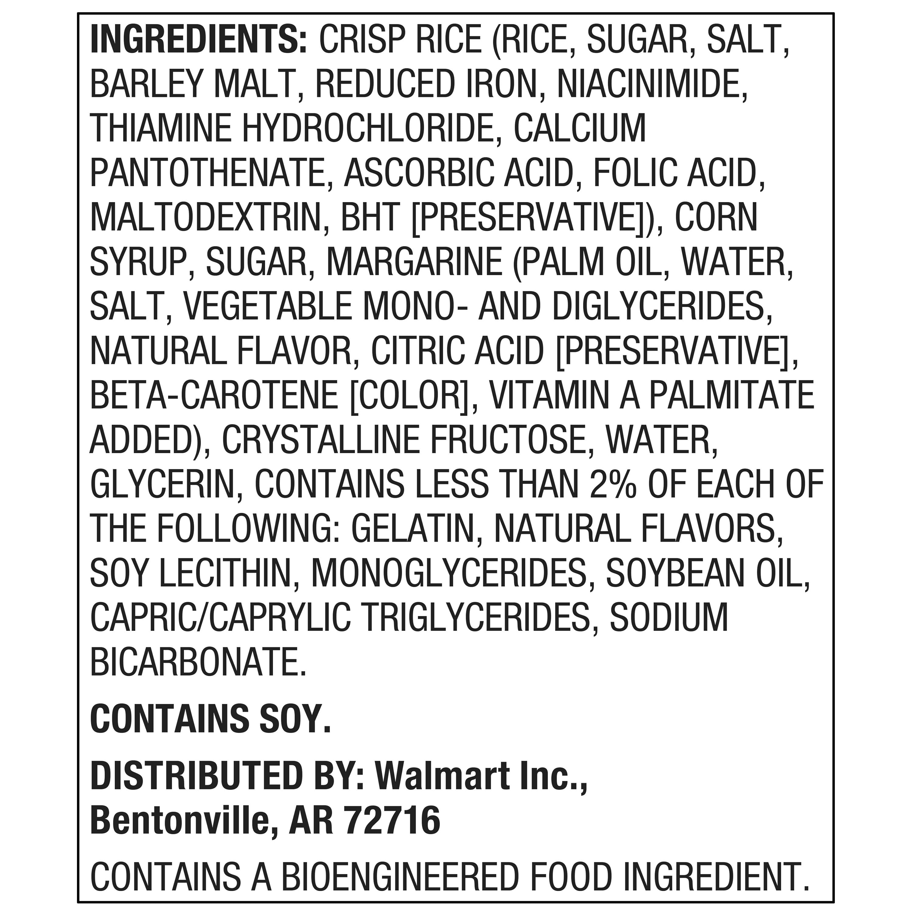 Great Value Crispy Rice Treats, 14.4 oz, 12 Count
