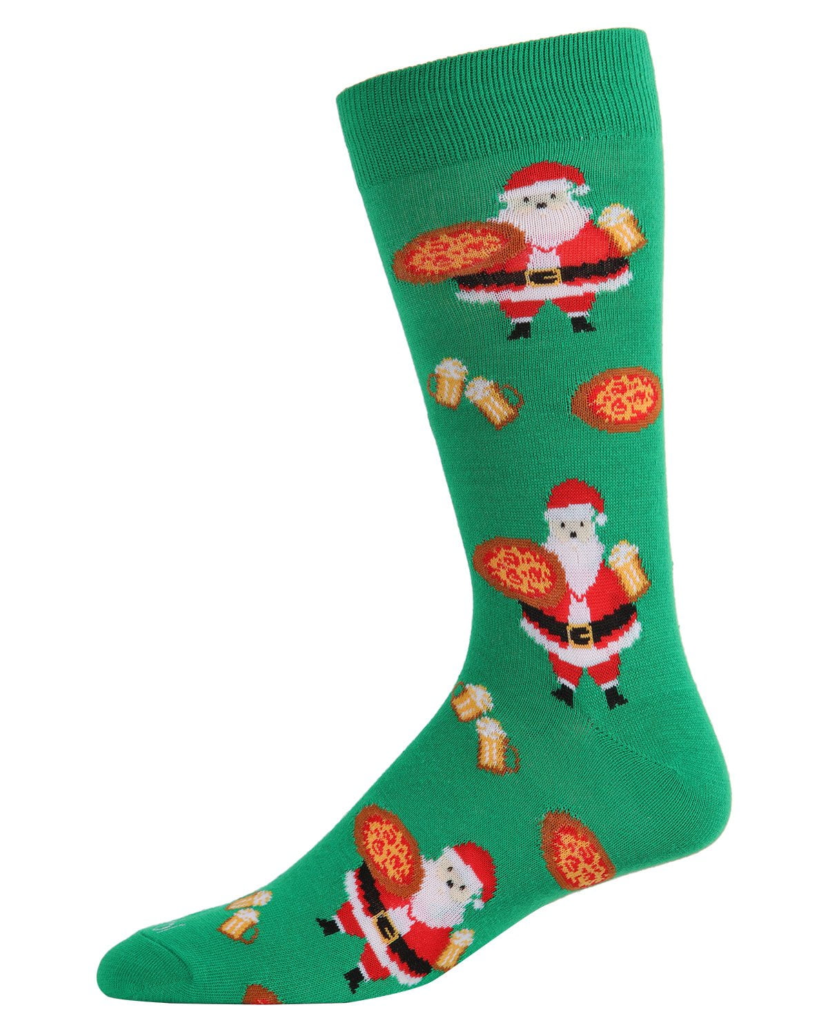 MeMoi - MeMoi Santa Pizza & Beer Crew Socks | Men's Novelty Socks ...