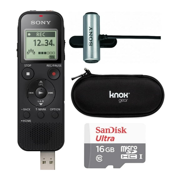 Sony 4GB Digital Voice Recorder with Volume Control, Black, ICDPX470_K6