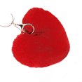 thumbnail image 2 of kurtrusly Hair Ball Heart Shape Pendant Handbag Keychain Key Buckle Ring Mobile Phone Hanging Decor, 2 of 8