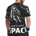 thumbnail image 2 of Wukai I Need More Space Print Men's Short-Sleeved Mesh T-Shirt,Quick-Dry Short Sleeve Workout T-Shirt-X-Small, 2 of 8