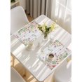 thumbnail image 5 of Pink Purple Flower Placemats Set of 6, Spring Farmhouse Floral Leaf Wood Grain Placemats for Dining Table, Place Mats for Kitchen Tabletop, Waterproof Wipeable Dining Table Mats Set, 5 of 9