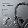 thumbnail image 5 of Y01 Steel Headband Bluetooth 5.3 Over-Ear Headphones with Active Noise Cancelling, Hi-Res Audio, 48H Playtime, Built-in Mic, Foldable, Space Grey, 5 of 6