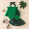 thumbnail image 4 of MuXiKeJi Clothes Toddler Baby Girl Boy St St Patricks Day Outfit Shamrock Long Sleeve Sweatshirt Top Charm Pants Set, 4 of 8