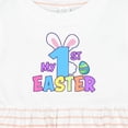 thumbnail image 4 of Inktastic My 1st Easter One with Bunny Ears and Tail Girls Baby Dress, 4 of 5