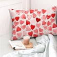 thumbnail image 4 of Valentines Day Pillow Covers 12X20 Inch Set of 2 for Valentines Decor, Pink Red Love Heart Throw PillowsValentine's Day Decorative Pillow Case Lumbar Cushion Covers for Home Sofa Couch Outdoor, 4 of 5
