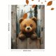 thumbnail image 3 of Qisvanset Framed Canvas Wall Art 12x16 Inch Peeking Baby Bear Watercolor Nursery Print Art, 3 of 5