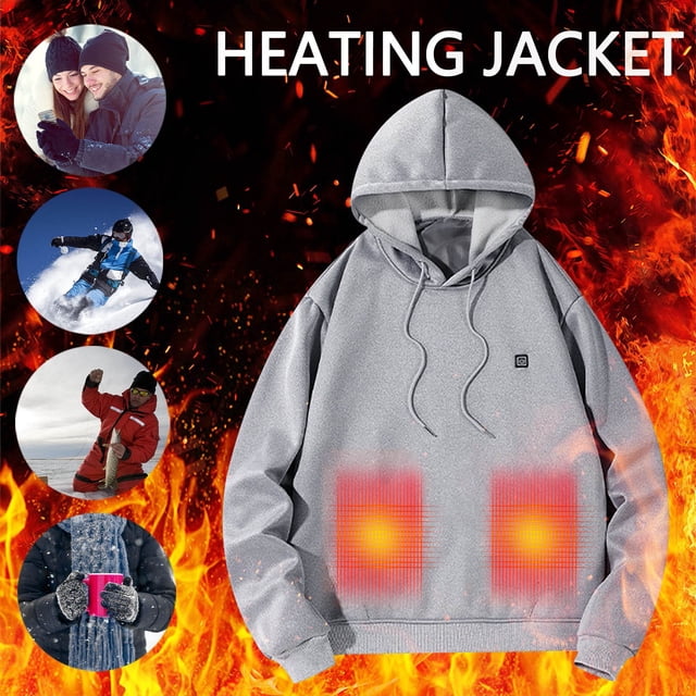 Reduce Price! WSBDENLK Fashionable Heated Hoodie Long Battery Life High Capacity Battery Ergonomic Design