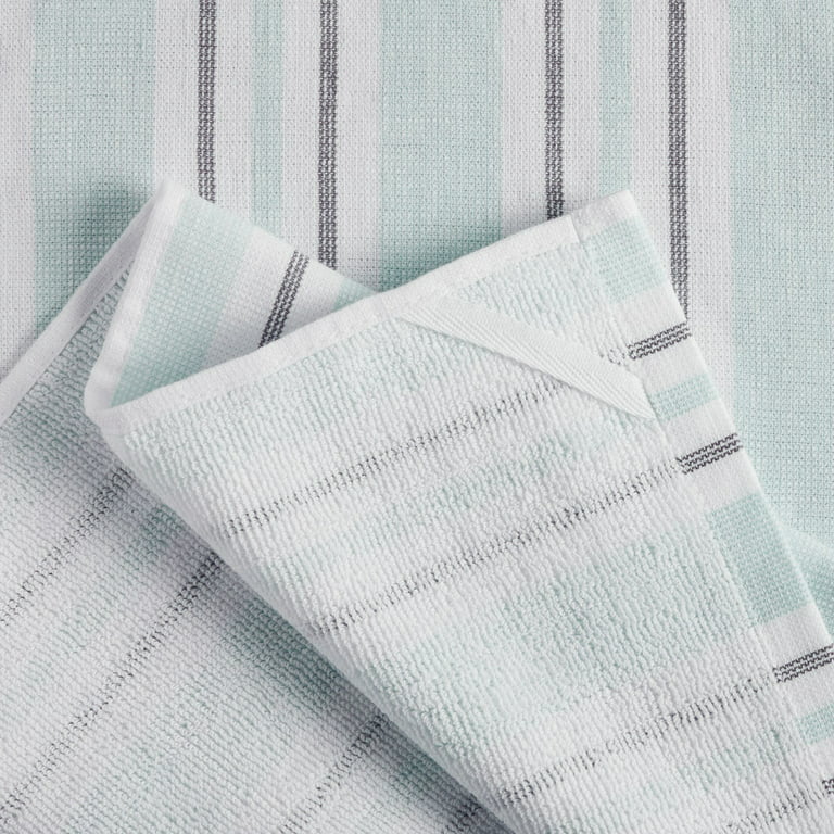 Martha Stewart Everyday Blue Striped 2-Piece Kitchen Towel Set