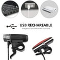 thumbnail image 3 of LED Bike Lights Set, USB Rechargeable Bicycle Cycling Headlight Bicycle Front Light Mountain Bike Light LED Flashlight with 4 Modes, 3 of 7