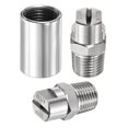 thumbnail image 1 of Uxcell 1/4" BSP Masculino 80° Punta de Pulverización en Plano [1SET] - Boquilla de Lavadora de Alta Presión con Conector de Tubo Femenino BSP de 1/4" - [Orificio de 2.4MM], 1 of 7