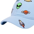 thumbnail image 7 of NIEWTR Cute Hats for Kid Girls Boys Washed Toddler Girl Baseball Cap Plain Dinosaur Cotton Fitted Cap for Children（Sky Blue,One Size), 7 of 7