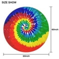 thumbnail image 6 of Colorful Tie Dye Pattern Round Tablecloth 60"x60",Wrinkle Wipeable Table Cloth for Kitchen Dining Room Picnic Patio Party, 6 of 6