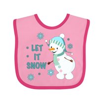 Inktastic Let It Snow Snowman Boys or Girls Baby Bib