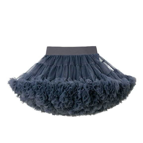 PINQI Breathable Short Skirts for Unisex Kids Toddler Thick and Fluffy Girls' Tutu Skirt Ruffle Ruffled Girls' Gradient Skirt Daily School Festival Wear