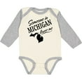 thumbnail image 3 of Inktastic Someone in Michigan Loves Me Boys or Girls Long Sleeve Baby Bodysuit, 3 of 5