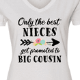 thumbnail image 4 of Inktastic Only the Best Nieces Get Promoted to Big Cousin Women's V-Neck T-Shirt, 4 of 5