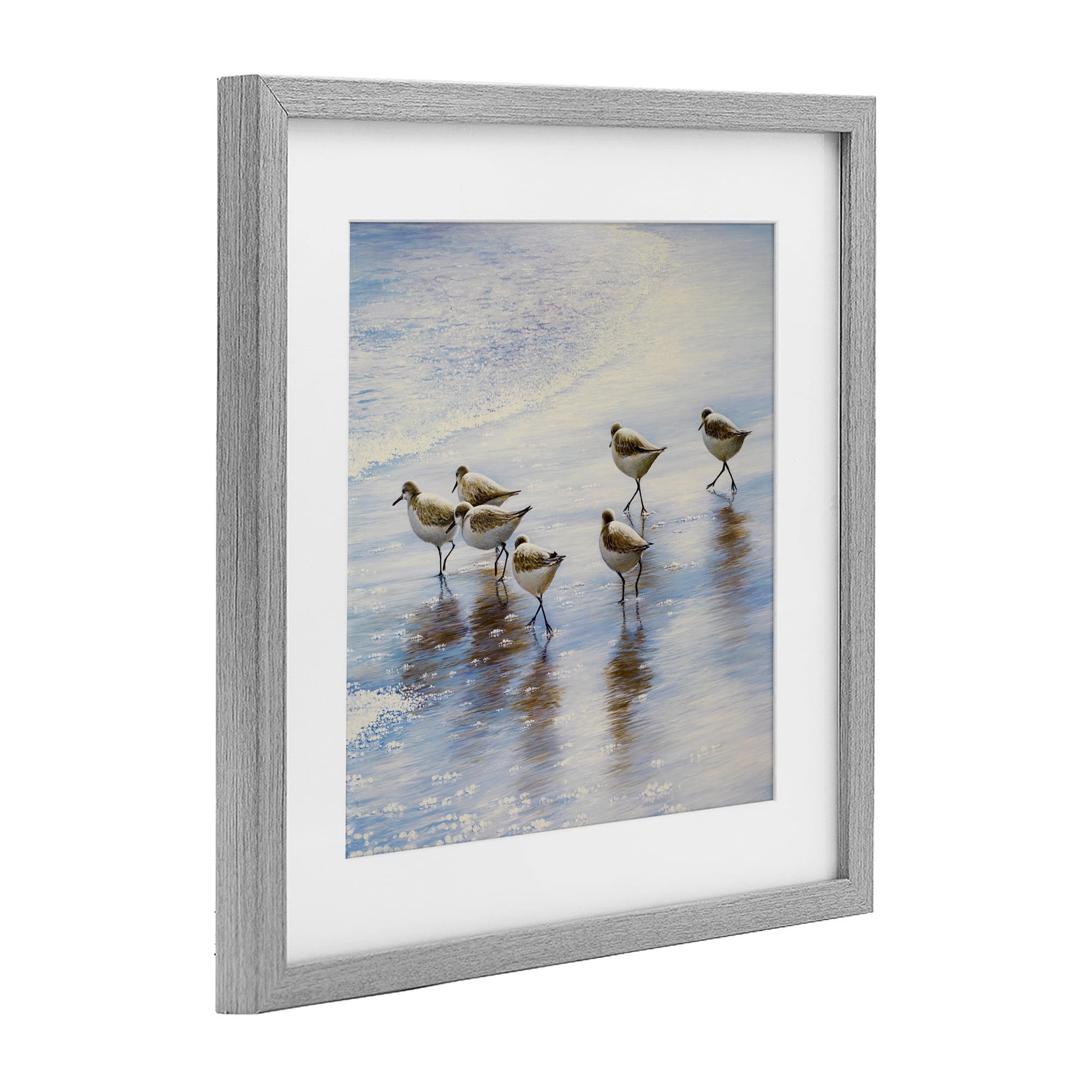 Stupell Industries Sand Dancers on Shore Gray Framed Print Under Glass, design by Bruce Nawrocke