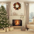 thumbnail image 4 of LED Christmas Wreath, Christmas Garland Outdoor Lighted Pine, Christmas Holiday Decoration Indoor, 4 of 9