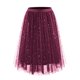 thumbnail image 1 of Faldas Largas para las Mujeres de Verano Estrella Impresión en Capas Pastel Malla Lentejuelas Irregular Media Longitud Maxi, 1 of 2