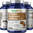 thumbnail image 5 of NusaPure Shiitake Mushroom Extract 9000mg 200 Veggie Capsules (Non-GMO & Vegan), 5 of 6
