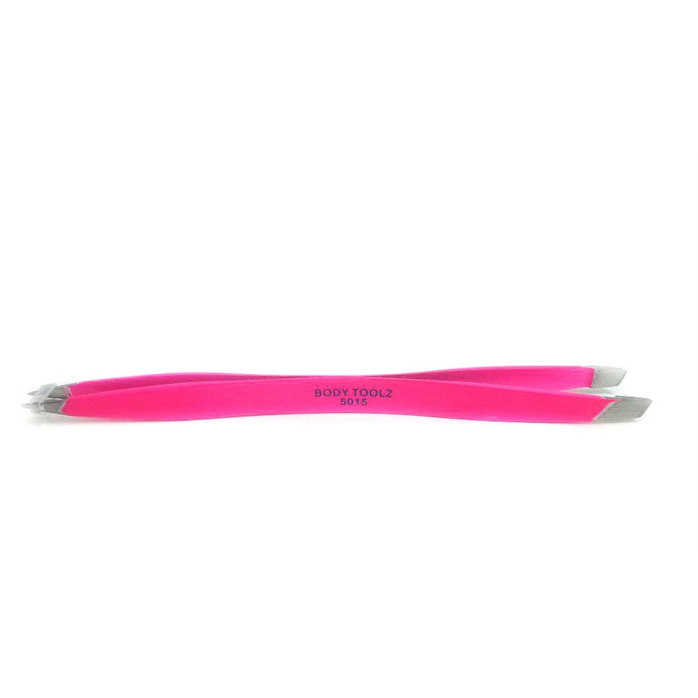 Body Toolz Neon Double End Tweezers Hot Pink BT5015