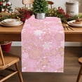 thumbnail image 5 of Christmas Table Runner Golden Snowflakes Table Runners Love Heart Pink Cotton Linen Dresser Scarf Kitchen Dining Table Decor for Christmas Holiday Party Decor 13x72 Inch, 5 of 9