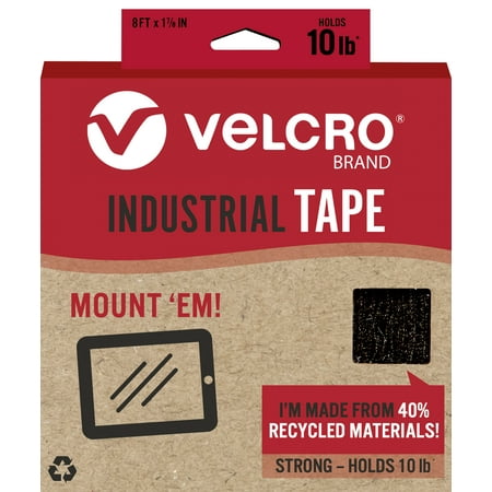 UPC: 0075967301903 | Velcro Eco Industrial Tape 8 Feet X 1 7/8 Inch Black 3/12