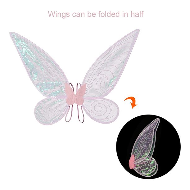 Alas de hada de mariposa para niños juego de accesorios de Likrtyny fotografía para Halloween Cosplay disfraz de cumpleaños y Navidad