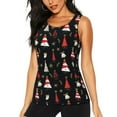 thumbnail image 1 of Balery Christmas Tree and Gold Socks Camiseta sin mangas estampada ligera para mujer, tops de entrenamiento sin mangas, camisetas de yoga transpirables de secado rápido.-X-Large, 1 of 7