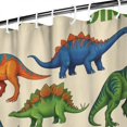 thumbnail image 3 of Beige Cartoon Dinosaurs Pattern Shower Curtain 84"x72" ,Bathroom Decorative Shower Curtains Set with 12 Hooks,Modern Waterproof Washable Shower Curtain, 3 of 6