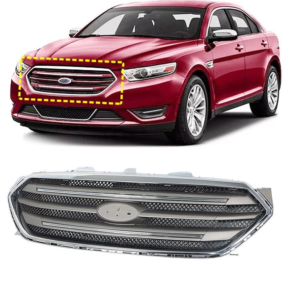Fit for 13-19 Taurus Grill Chrome Front Upper Grille