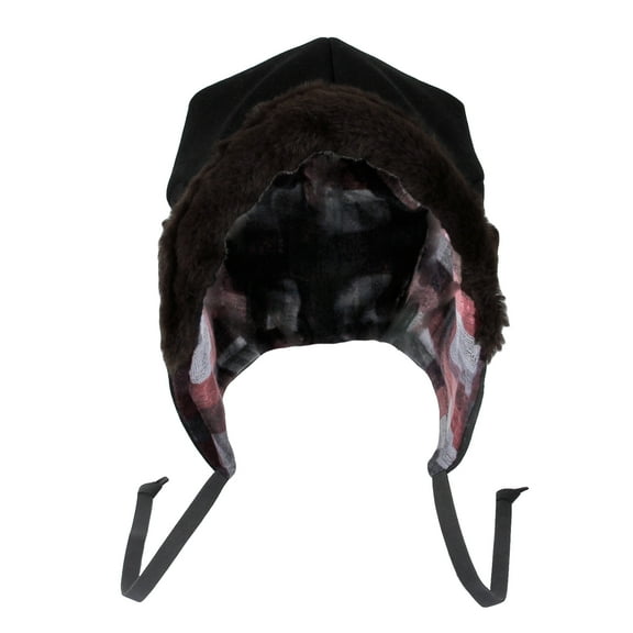 WITHMOONS Winter Wool Ear Flap Hat Warm Trapper Cap Snow Ski SLT1251 (Black)