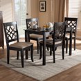 thumbnail image 6 of Baxton Studio Mael Modern and Contemporary Sand Fabric Upholstered Espresso Brown Finished 5-Piece Wood Dining Set, 6 of 7