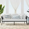 thumbnail image 4 of Modway Stance Aluminum & Fabric Patio Sofa in Gray and White, 4 of 8