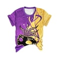 thumbnail image 4 of BOOMILK Mardi Gras Shirts for Women Trendy Print Crew Neck Tunic T-shirts Loose Short Sleeve Summer Graphic Tees Plus Size, 4 of 4
