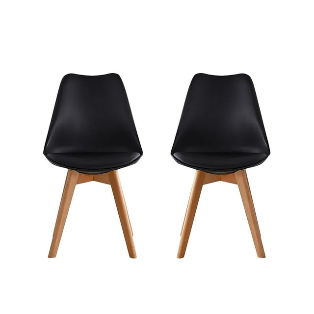 SET DE 2 SILLAS ACOJINADAS COLOR NEGRO STAY ELIT SILLA-2N
