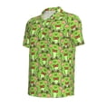 thumbnail image 3 of Daiia Cute Green Frog Pattern Men’s Polo Shirts,Solid Deck Shirt,Classic Fit, Breathable Cotton Polo for Casual and Sport Wear-Medium, 3 of 9