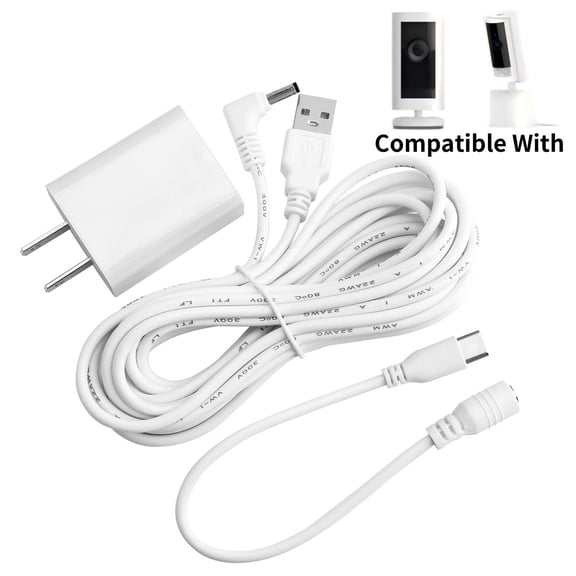 K-MAINS Weatherproof Power Adapter Compatible with Stick Up Cam 2nd 3rd Gen 13.1ft
