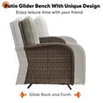 thumbnail image 4 of PARKWELL 5 Pieces Outdoor Patio Furniture Set with Fire Pit Table,All Weather Wicker Cushioned Swivel Chairs,Loveseat Glider for Garden Lawn Balcony Porch Deck,Brown/Gray, 4 of 12