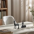 thumbnail image 6 of WYZCTTD 2Pcs Resin Reindeer Sculpture Ornament , for Home Decor，Black, 6 of 8